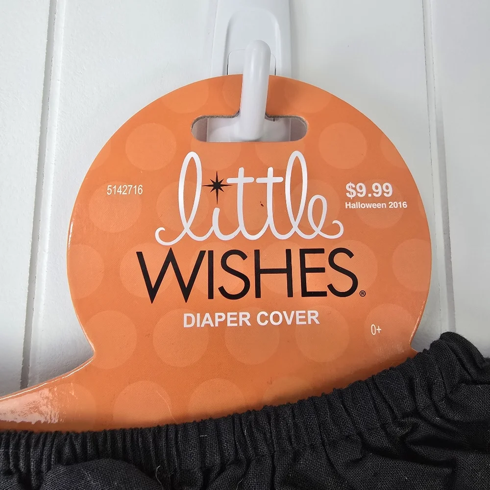 Little Wishes Diaper Cover Black Cat Halloween